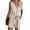 Beige, variant on Women Solid Color Rompers Deep V-Neck Sleeveless Summer Short Jumpsuits