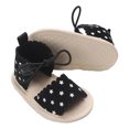 thumbnail image 4 of Meresysid Toddler Kids Infant Newborn Shoes Non-Slip Rubber Sole s First Walking Crib Shoes Loafers Flats Black, 4 of 6