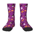 thumbnail image 1 of Kdxio Halloween2 Print Children's Socks for Daily Wear and Sports Use Colorblock Mid-Calf Design Breathable Material, 1 of 5