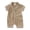 Brown, variant on Hwmodou Girls Jumpsuits Unisex Cotton Blend Toddler Summer Short Sleeve Jumpsuit Fashion Outwear Children Clothes Fall Winter Pocket Jumpsuit,0-3M