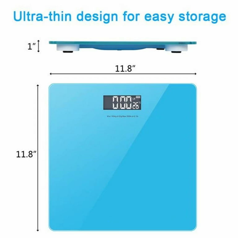 InstaTrack Large Display Digital Bathroom Scale with Step-On