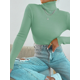 thumbnail image 4 of Suéter de Dama Cuello Tortuga Acanalado Stretch: Elegancia y Comodidad UNITALLA, 4 of 5