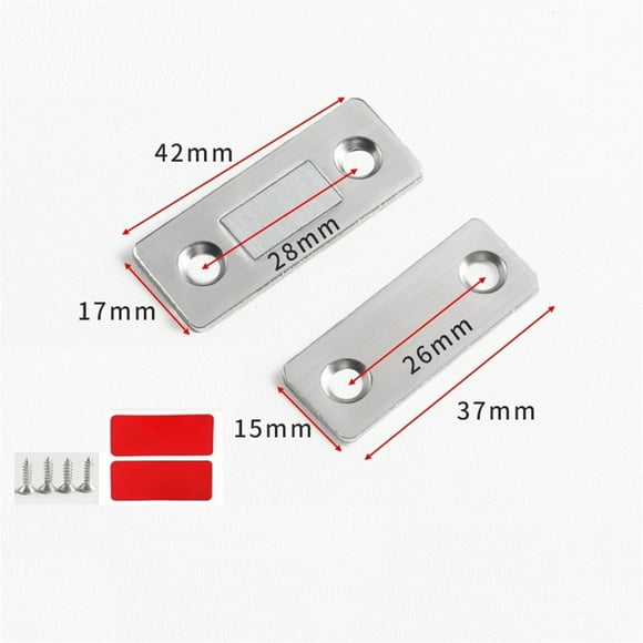 Attaches Magnétiques pour Armoire avec Vis et Fermeture de Porte Invisible Adhésive