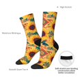 thumbnail image 4 of Cauagu Bohemian Sunflower Print Crew Socks for Women and Men,Adult Athletic Running Socks 1-Pair Sports Socks Work Gear Socks with Moisture Wicking, 4 of 6
