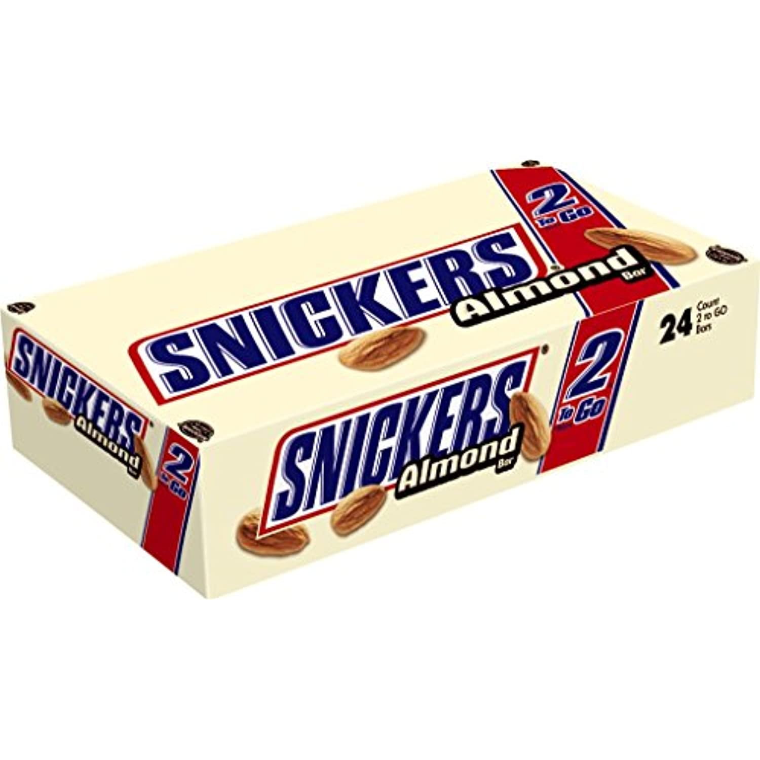 Snickers Almond Sharing Size Chocolate Candy Bars 3.23Ounce Bar 24