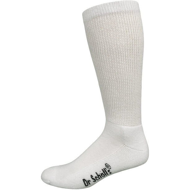 Dr. Scholl's Women's Ultra Comfort Crew Socks 2 Pairs Non-Binding White ...