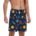 thumbnail image 2 of Sikiie Space Cartoon Mens Pajama Shorts, Lightweight Lounge Pant with Pockets Soft Sleep Pj Shorts for Men3X-Large, 2 of 6