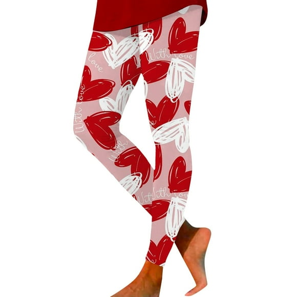 PMUYBHF Women Pantsuits Casual Women's Valentine's Day Casual Love Printed Yoga Pants Leggings Sweatpants Petite Pants for Women Petite Length Work