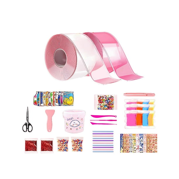 Cinta adhesiva transparente Nano Tape de 4,5 cm de ancho, multiusos, de doble cara, para montaje en aula, manualidades, juguetes educativos, bolas hechas a mano. Estilo B