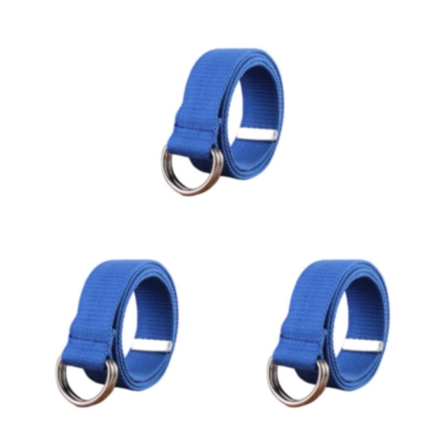 Jumpingount Cinturón de metal de lona para hombres y mujeres, reemplazo que no se desvanece, fácil de combinar, anillo doble antioxidante, Type1 NO1