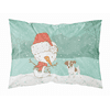 Jack Russell Terrier #2 Snowman Christmas Fabric Standard Pillowcase-30 x 20.5-