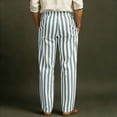 thumbnail image 4 of Uwinwear Striped Dress Pants for Men's Big & Tall Flat Front Business Trousers Casual Straight-Legs Long Pants with Pockets,Mint Green,S, 4 of 5