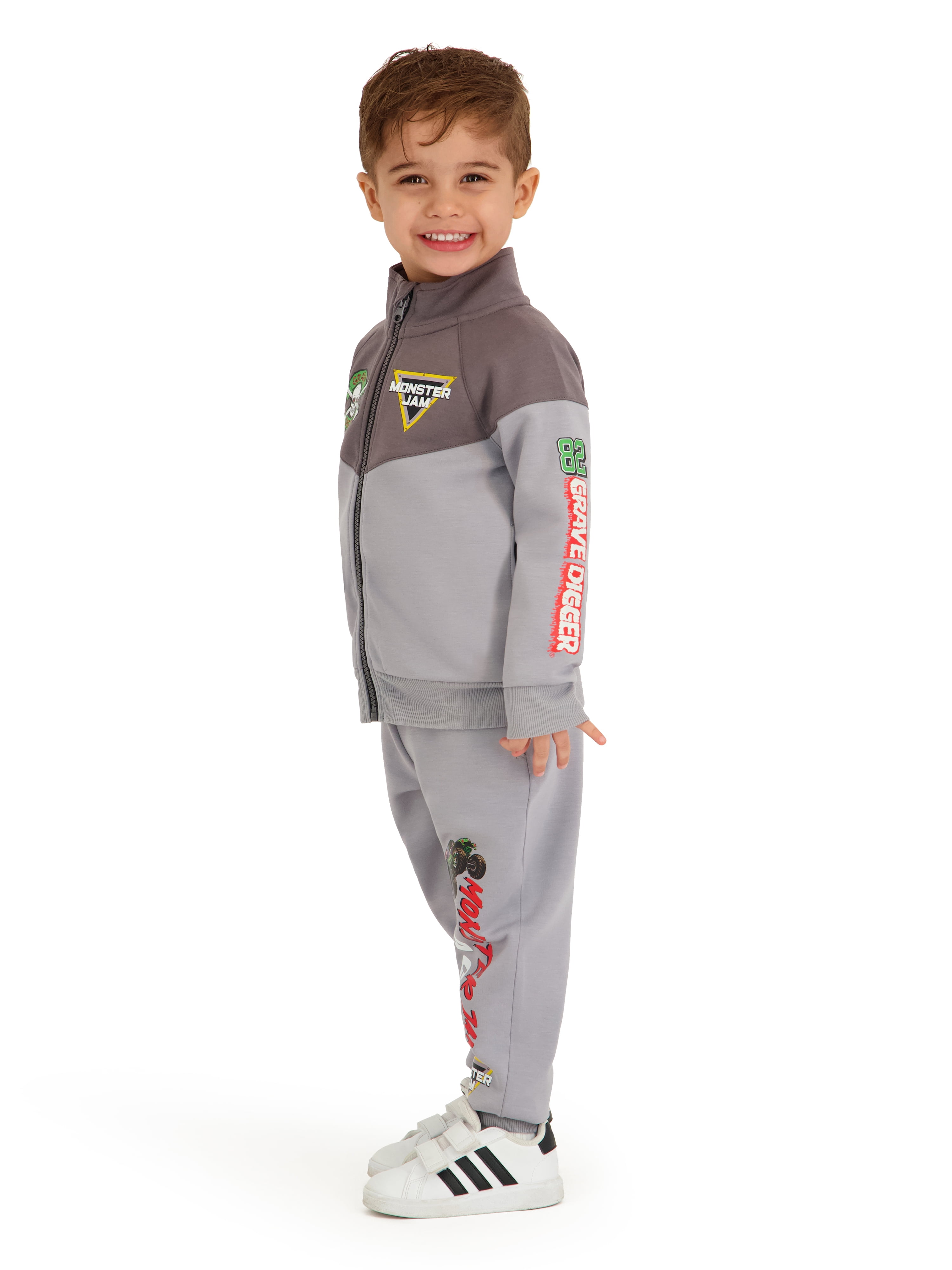 Monster Jam Toddler Boy 2pc Active Jacket and Pant Set, Sizes 12 Months - 5T