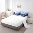 thumbnail image 5 of Feelyou Leopard Cheetah Print Comforter Set 7pcs, Princess Blue Bowknot Queen Bedding Sets, 5 of 8