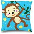 thumbnail image 1 of Awkward Styles Nursery Decorative Pillow Covers Little Monkey Throw Cushion Case, 1 of 2