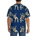 thumbnail image 5 of Disketp Men's Hawaiian Disco party Astronaut Dancing Print Shirts Button Down Holiday Beach Shirts-XX-Large, 5 of 7