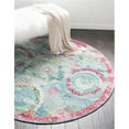 thumbnail image 1 of Unique Loom 3139542 5 ft. 5 in. x 5 ft. 5 in. Coppelia Baracoa Round Rug, Turquoise, 1 of 1
