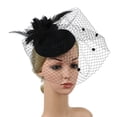 thumbnail image 5 of Prolriy Fascinators Hats for Women Party Hats Women Hat Cocktail for and Fascinators Pillbox Tea Headwear Girls Headband Hair Accessories for Women Black One Size, 5 of 5