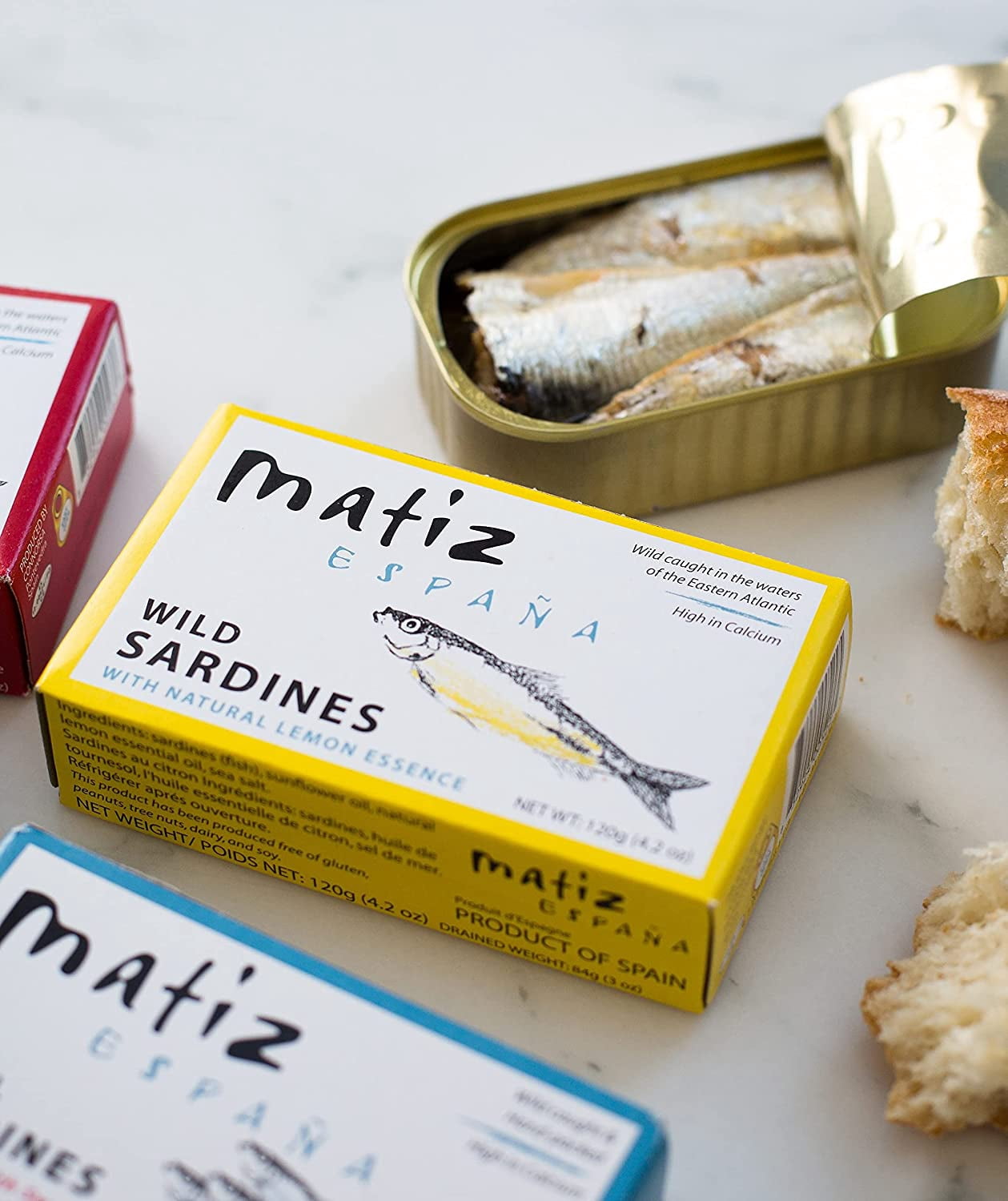 Matiz Wild Caught Sardines with Natural Lemon Essence, 4.2 Ounce, Pack of 5