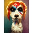 thumbnail image 1 of Aladdin Sane Ziggy Stardust Terrier Dog Fun Quirky Painting Unframed Wall Art Print Poster Home Decor, 1 of 3