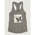 thumbnail image 3 of Butterflies And Flowers Ii Racerback Tank Women -Grace Popp Designs, Female Large, 3 of 4