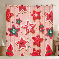 Castle Fairy Stars Print Girl Curtains Pack of 2 (42x84 Each),Merry Christmas Curtains Blackout,Happy New Year Bedroom Curtains,Ultra Soft Home Decor