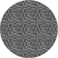 thumbnail image 1 of Ahgly Company Machine Washable Indoor Round Transitional Black Area Rugs, 4' Round, 1 of 7