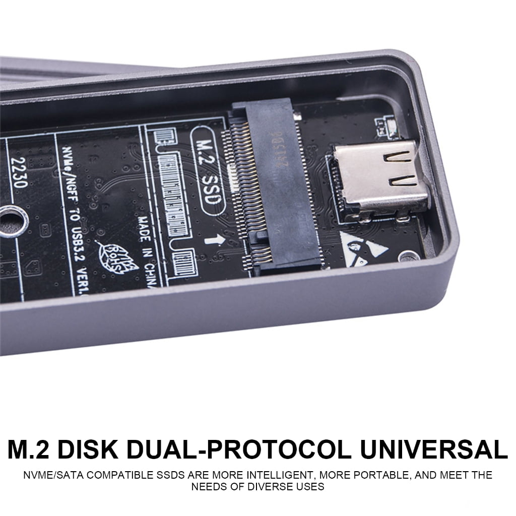 Zeiwohndc High Performances NVMe to USB C 3.2 GEN2X2 Enclosure for M Key/B+M Key SSDs