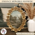 thumbnail image 3 of 97 Decor Vintage 5x7 Gold Sculpted Flower Picture Frame, 1 Pack, 3 of 5