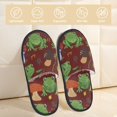 thumbnail image 2 of Fotbe Frogs and Mushrooms Pantuflas Peludas para Mujer con Estampado, Zapatillas de Peluche, Zapatos de Invierno para Casa, Uso Interior y Exterior-Large, 2 of 8