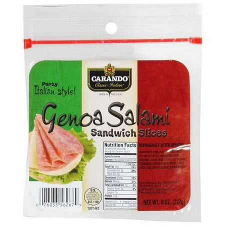 Carando Classic Italian: Genoa Sandwich Slices Salami, 8 oz