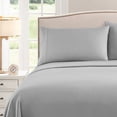thumbnail image 3 of Sweet Home Collection Soft Microfiber 5-piece Split King Bed Sheet Set Silver, 3 of 5