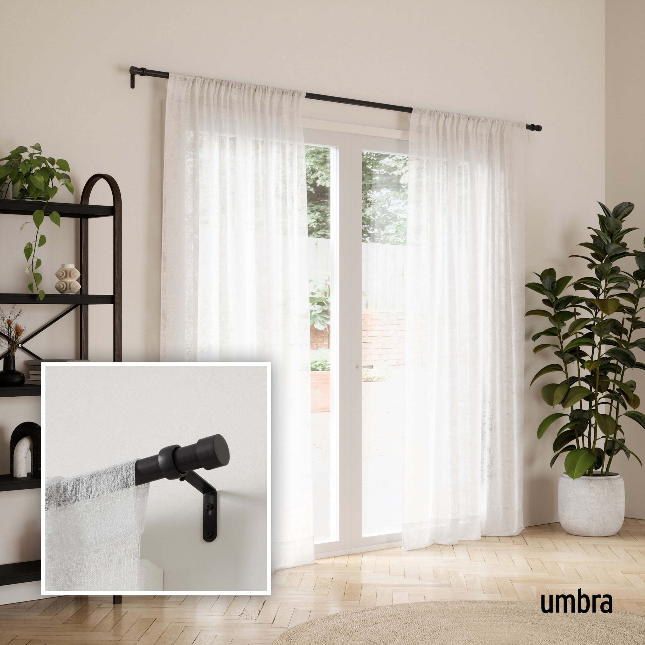 Umbra Cappa Expandable Single Curtain Rod 36-66"