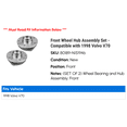 thumbnail image 2 of Front Wheel Hub Assembly Set - Compatible with 1998 Volvo V70, 2 of 2