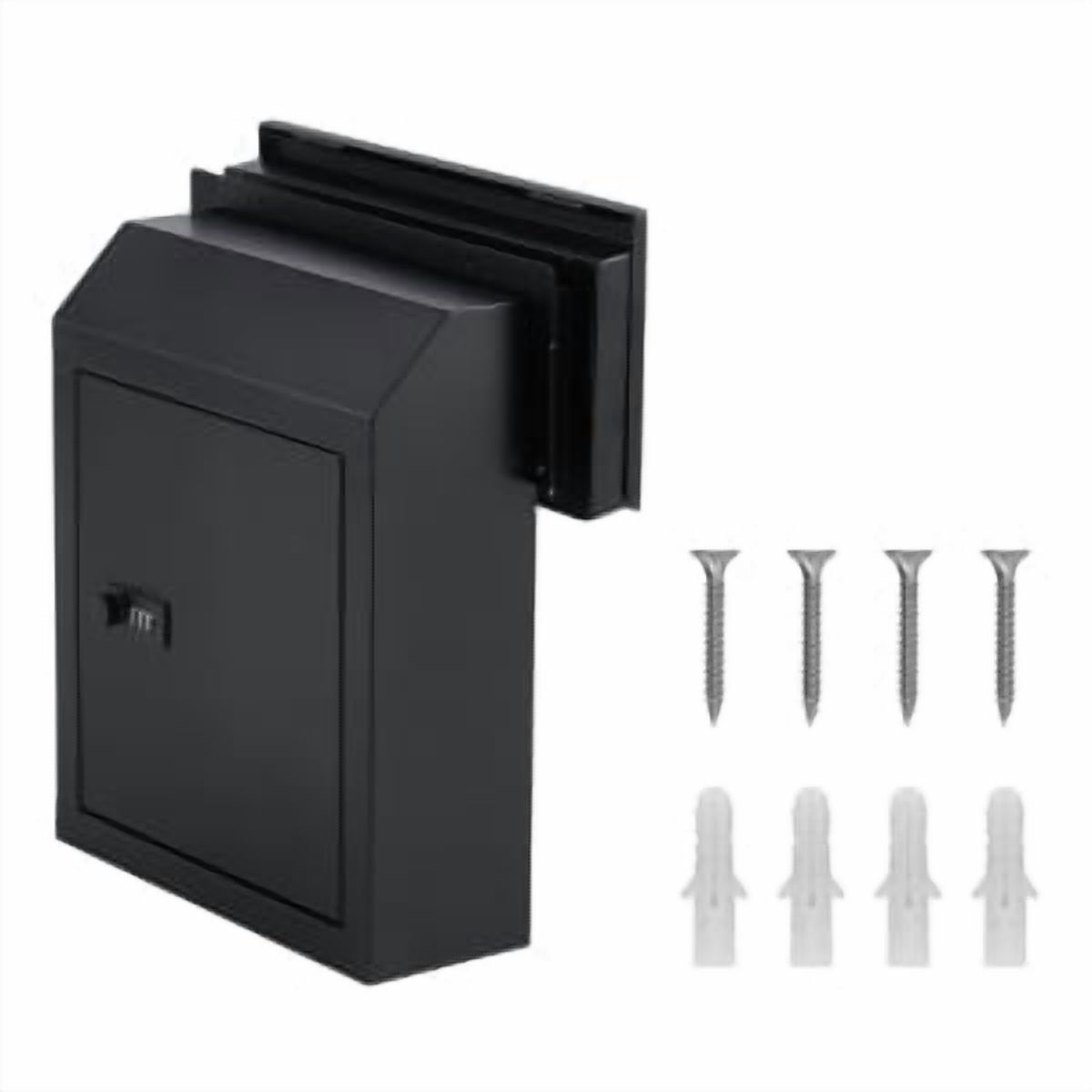 EastVita Through-The-Door Mail & Package Drop Box | Steel Construction with Combination Lock | 14x6x14in Black Security Mailbox for Packages, Newspapers & Key Storage