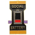 thumbnail image 1 of Broche de fiesta Símbolo de batería social Broche deslizante de batería social Accesorio de vestir, 1 of 6