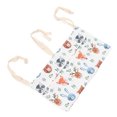 thumbnail image 4 of Organizador colgante para cuna, correas ajustables estampadas, almacenamiento para cama de bebé de algodón, bolsa colgante, organizador de pañales con dos bolsillos, conejito, 4 of 9