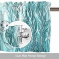 thumbnail image 6 of Seal Valance Curtain for Windows Watercolor Gradient Blue Green Seal Seaweed Sands Rod Pocket Curtain Valances Short Window Treatments Panels for Kitchen Bathroom Laundry Room Basement 42 x 12 Inch, 6 of 9