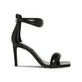 thumbnail image 2 of STEVE MADDEN Womens Black Bubble Straps Ankle Strap Padded Partay Square Toe Stiletto Zip-Up Dress Heeled Sandal 9.5 M, 2 of 4