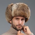 thumbnail image 3 of SGFCWSX Trapper Hat Skiing Hats Men,Warmer with Ear Flaps Cold Proof Adjustable Hats Brown Free Size, 3 of 6