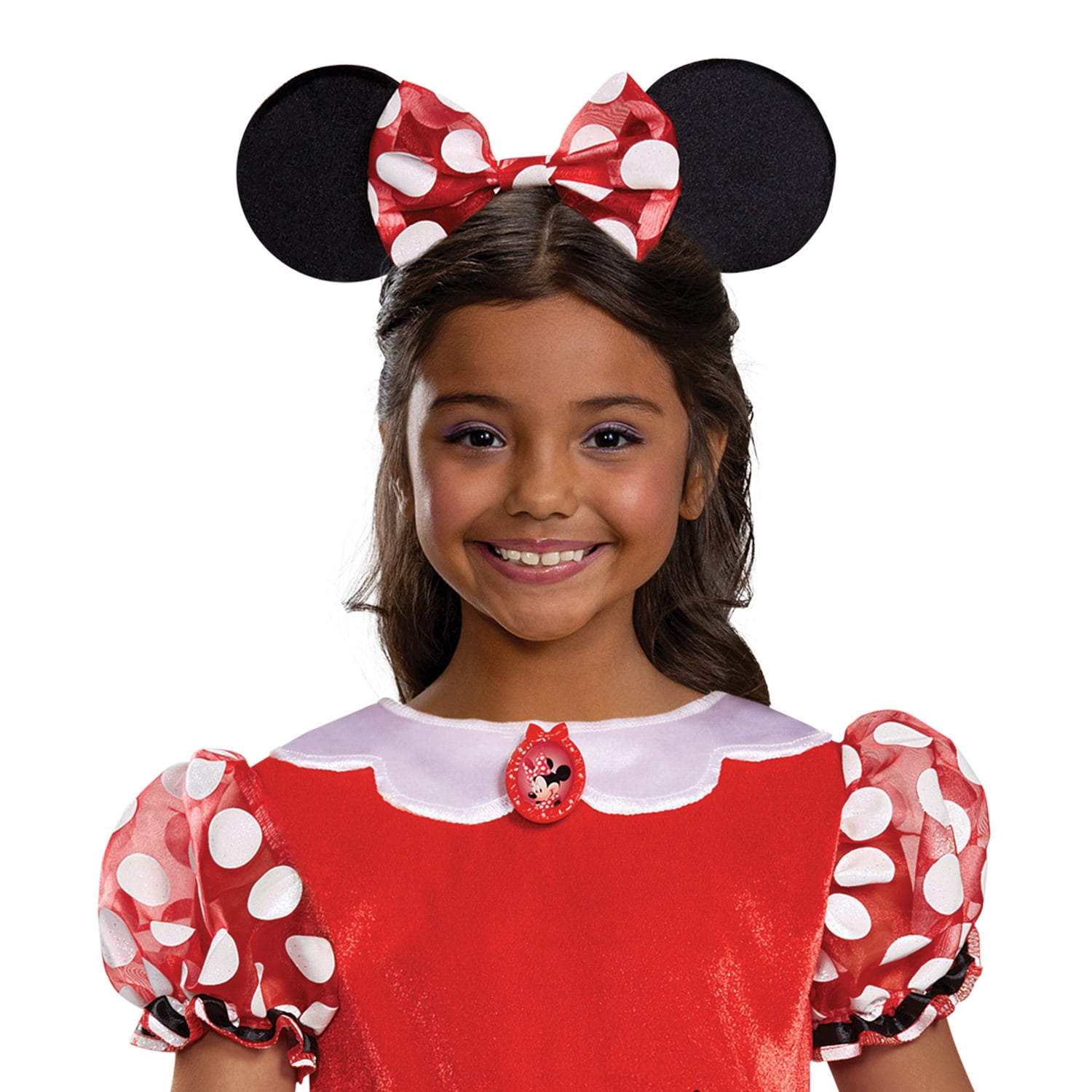 Disney Minnie Mouse Halloween Costume for Children, Girls Size S (6/6X), by Disguise