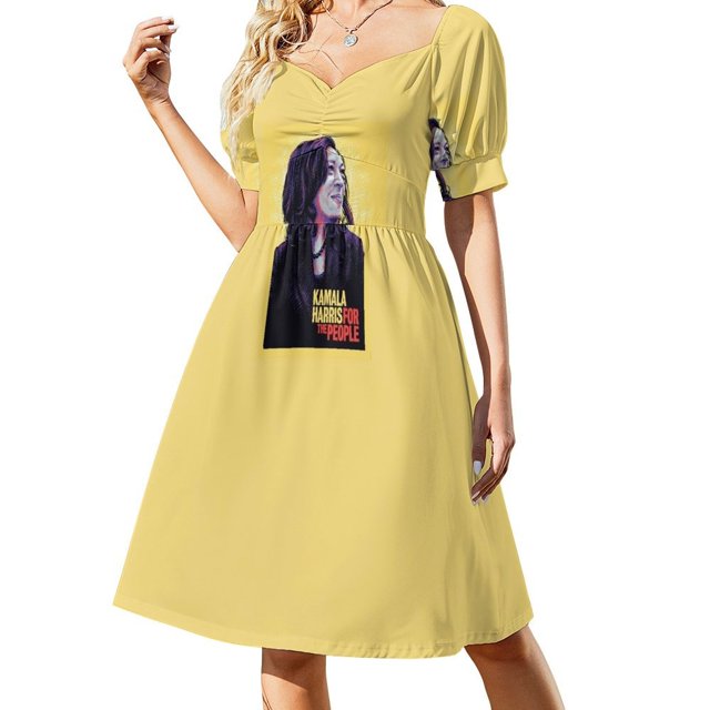 Kamala Harris for the people cartel de campaña brat summer harris para presidente Vestido de manga corta Vestido para mujeres embarazadas