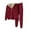Red, variant on 2 Pcs Outfits Women's Fleece Sherpa Lined Sweatsuits Long Sleeve Hoodie And Sweat Pants Winter Warm Tracksuit Set Gray