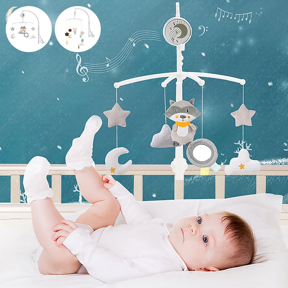 Wind Up Newborn Hanging Arm Bracket Clip Bed Bell Holder Rotary Baby Crib Mobile 