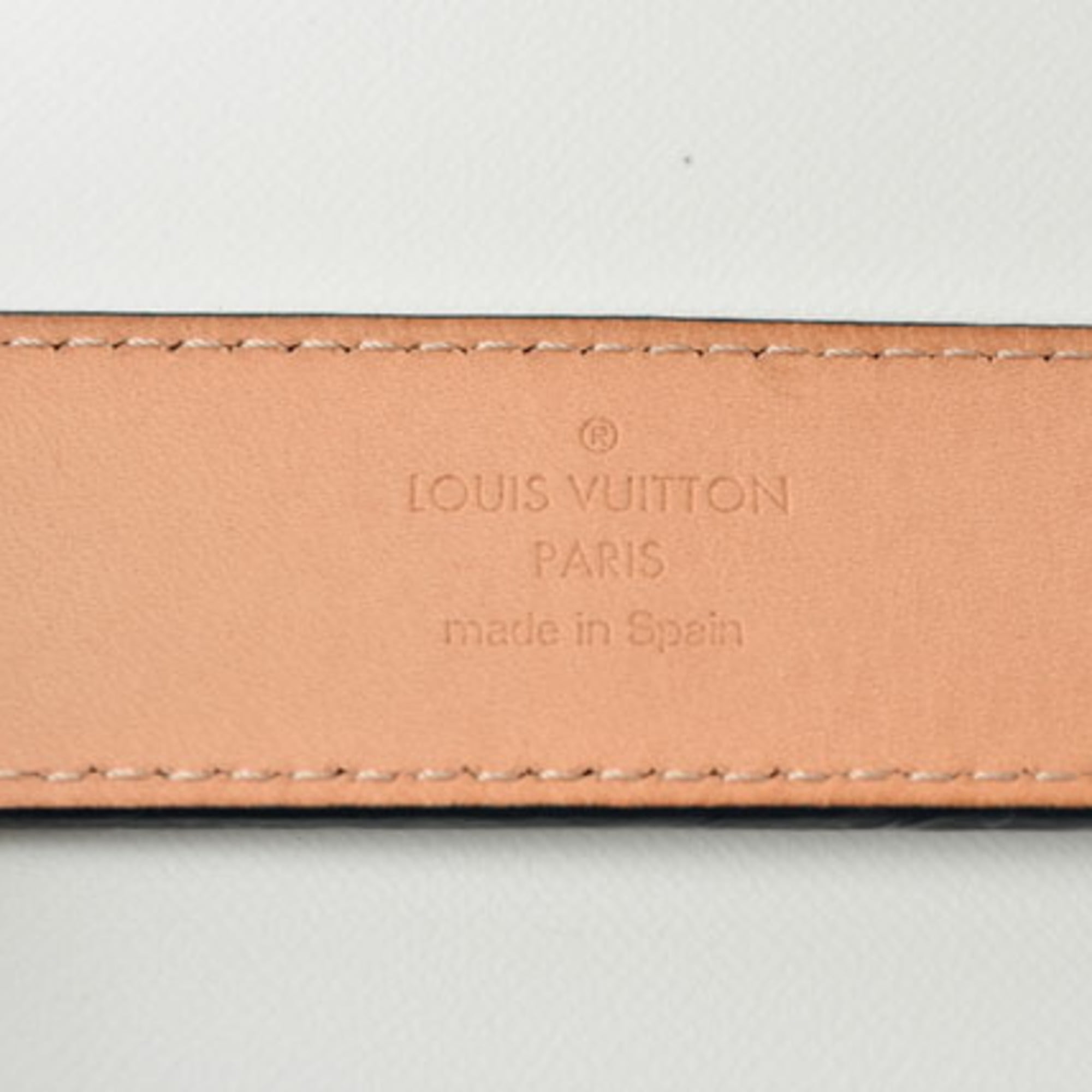 Authenticated Used Louis Vuitton Belt 80cm LOUIS VUITTON Monogram Verni  Sunture M9817 80 32 Dark Green 