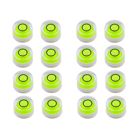

16Pcs Mini Circular Bubble Spirit Level Levels Inclinometers for Leveling Telescope Tripod 10X6mm Non-Adhesive