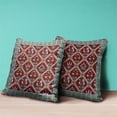 thumbnail image 5 of Mughal Art Indoor/Outdoor Pillow with Removable Cover in Red Gray Yellow26x26, 5 of 5
