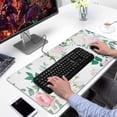 thumbnail image 2 of Pink and White Roses Mouse Pads Pad Mouse Waterproof Washable for Office Home Work Gaming Gifts Tables Mousepads Rubber Base Mousepad with Stitched Edges 35.4x15.7inches, 2 of 7