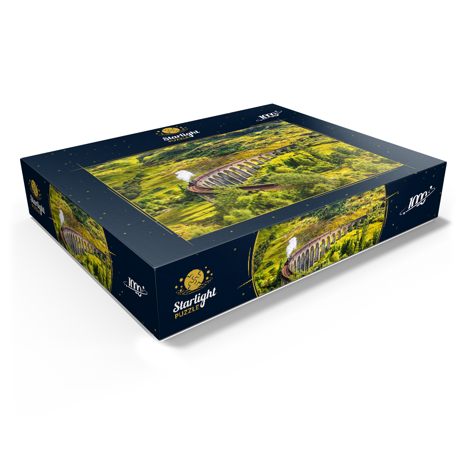 MyPuzzle - Glenfinnan Railway Viaduct With Jacobite Steam Train Scotland - Premium 1000 Piece Jigsaw Puzzle for Adults