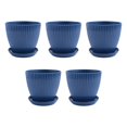 thumbnail image 1 of Macetas de PláStico para Plantas, Paquete 5 6 Pulgadas con Orificios Drenaje y Platillos, Interiores Exteriores D, 1 of 10